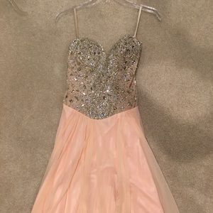 Beaded Prom Dress - Sweetheart Pink Dress